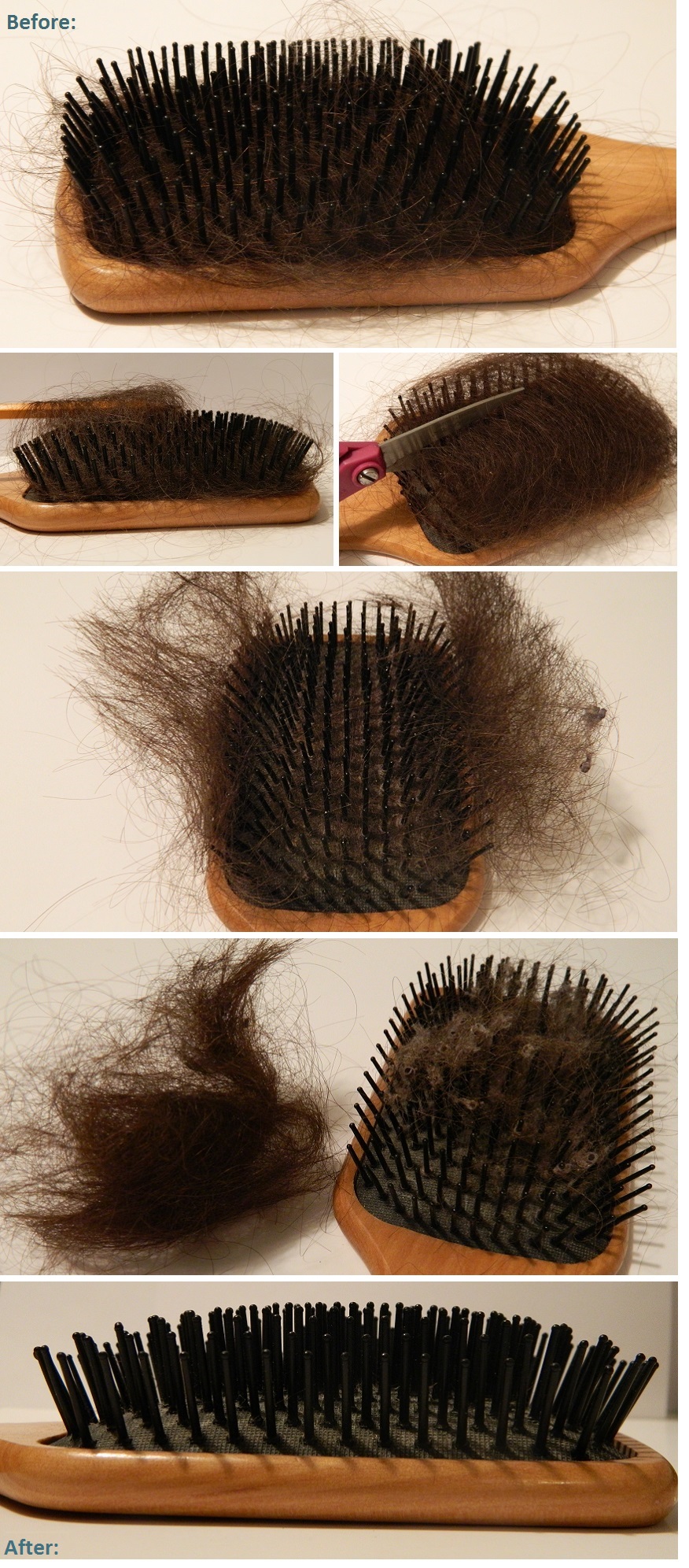 how to wash your hair brush